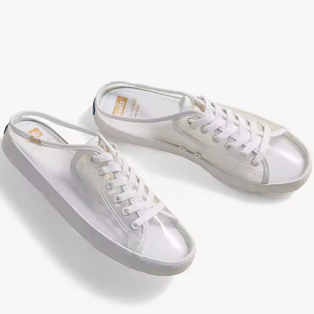 🌸 Keds × Kate Spade New York Kickstart Clear Mule Sneakers